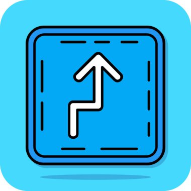 Eğilim biçimi izole edilmiş arkaplanda ok simgesi