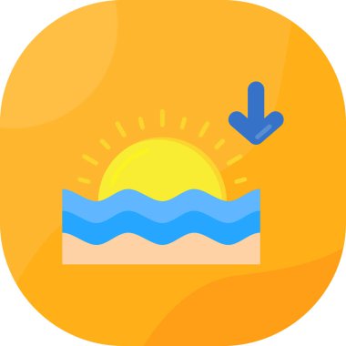 Plaj simge vektör çizim