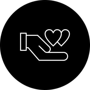 kalp vektör simgesi düz simge