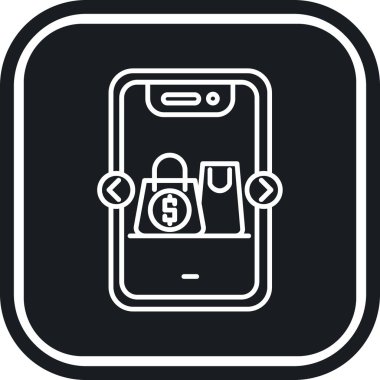 Vektör mobil simgesi, vektör illüstrasyonu