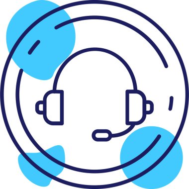 Kulaklık. Web simgesi basit illüstrasyon