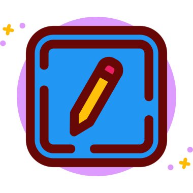 Kalem. Web simgesi basit illüstrasyon