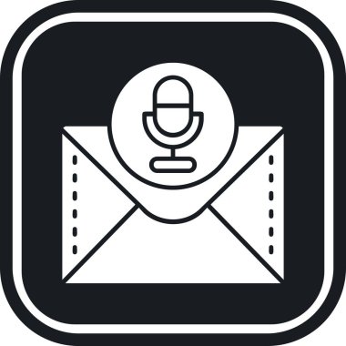 Bir ileti simgesinin vektör illüstrasyonu