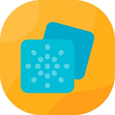 Mavi ve turuncu simgenin vektör illüstrasyonu