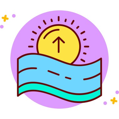 Yüzme havuzu ikonu. Yüzme havuzu vektör simgesi rengi düz izole