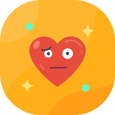 kalp ikonu çizimi düz tasarım