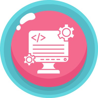 Kodlama geliştirme vektör simgesi