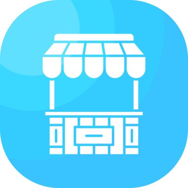 Dükkan. Web simgesi basit illüstrasyon