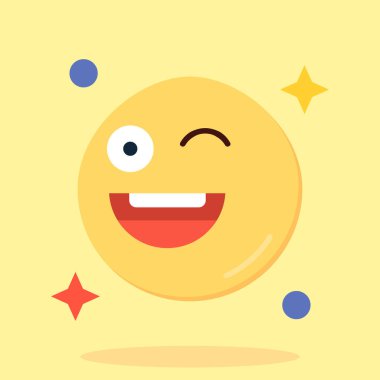 Mutlu gülümseme ikonu. vektör illüstrasyonu