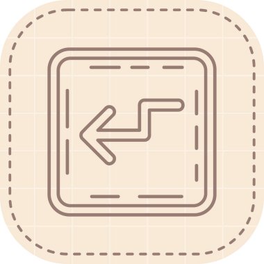 Tek ok simgesinin vektör illüstrasyonu