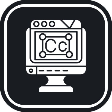 vektör lcd simgesi illüstrasyonu