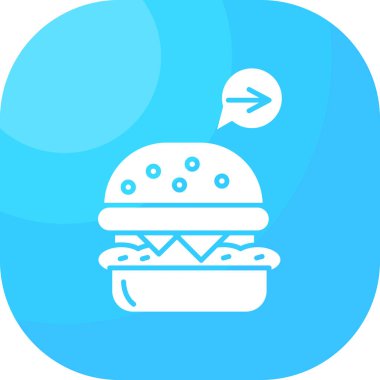 Hamburgerin hızlı simgesi - ana hatlarıyla