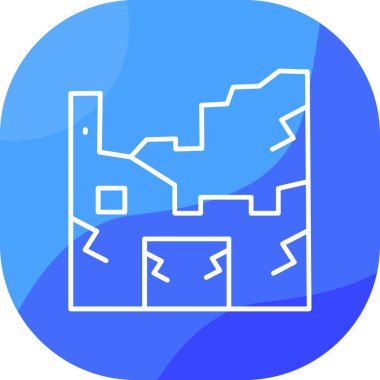 Bir bina simgesinin vektör illüstrasyonu