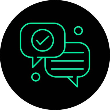 Sohbet mesajı vektör illüstrasyonu