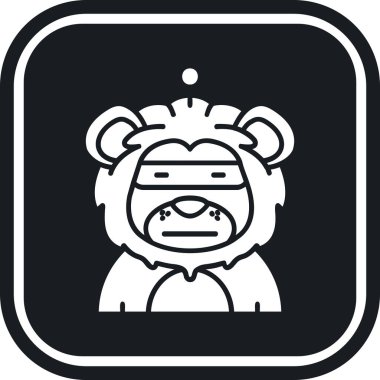 Şirin bir aslanın vektör çizimi