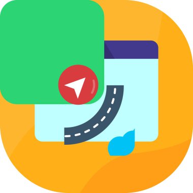 vektör ve navigasyonda harita gezinme simgesi