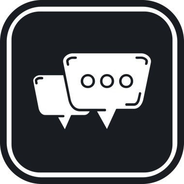 Konuş. Web simgesi basit illüstrasyon