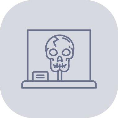 Beyaz arkaplanda kafatası vektör simgesi. Cadılar Bayramı konsepti.