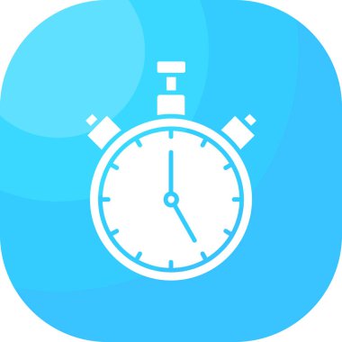 Saat simgesi soyut arka grubunda izole edildi