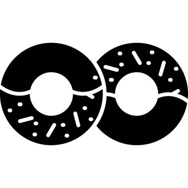 donutlar simge vektör illüstrasyonu