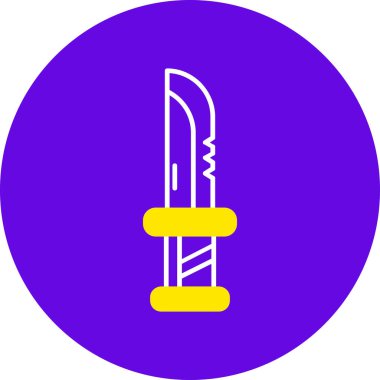 Kılıç. Web simgesi basit illüstrasyon