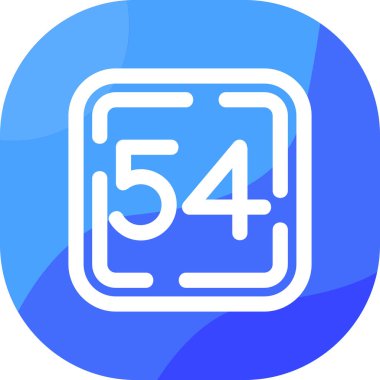 4 6 sayı simgesi, vektör çizim şablonu