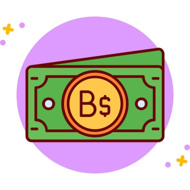 Dolar gagası vektör simgesi modern basit illüstrasyon