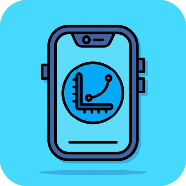 mobil akıllı saat simgesi vektörü. Akıllı saat tabelasını özetle. izole kontur sembolü