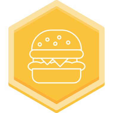 Hamburger. Tasarımda simge.