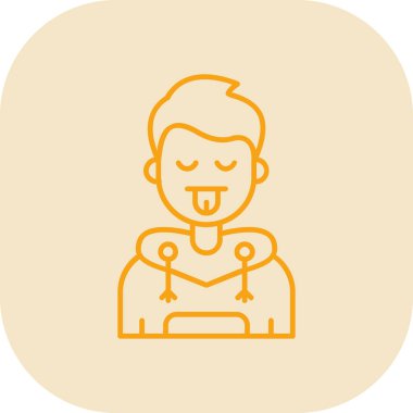 Sakallı adam, vektör çizimi.