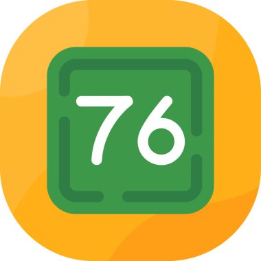 7 numaralı vektör simgesi modern illüstrasyon tasarımı