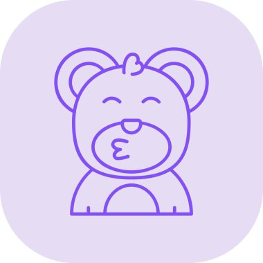 Ayı simgesi, anahat stili