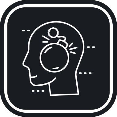 Moda tarzı izole edilmiş arka planda beyin fikir simgesi