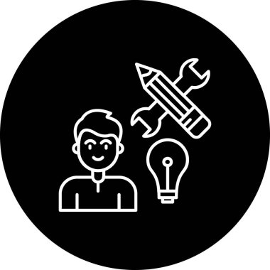 fikir simgesi, vektör illüstrasyonu