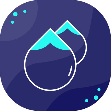 Bir damla suyun vektör illüstrasyonu