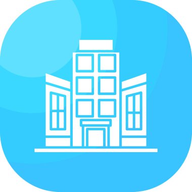 Bina. Web simgesi basit illüstrasyon