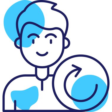 Bir insan simgesinin vektör illüstrasyonu