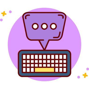 Bilgisayar klavyesi. simge tasarımı vektör çizimi