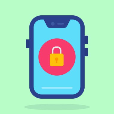 Vektör simgesini kilitle. düz biçim tasarımı.