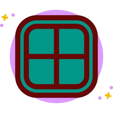 Çizgi film penceresinin vektör çizimi