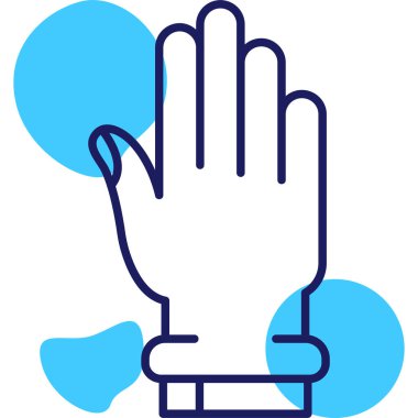 Eldiven simgesi vektör illüstrasyon tasarımı ile el