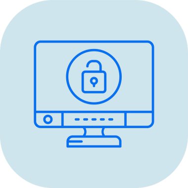 İnternet güvenliği, web simgesi, vektör illüstrasyonu