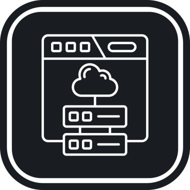 bulut depolama simgesi, basit biçim