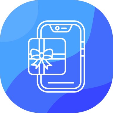 Basit vektör simgesi, cep telefonu illüstrasyonu