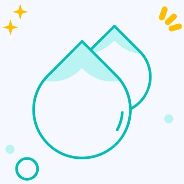 Renk çizgisi Su bırakma simgesi beyaz arkaplanda izole edildi. Kademeli rastgele dinamik şekiller. Vektör İllüstrasyonu