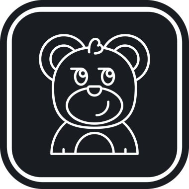 Moda stili izole edilmiş arka planda hayvan yüzü simgesi