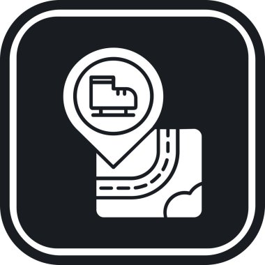 Harita konumu simgesi doldurulmuş - taslak biçimi