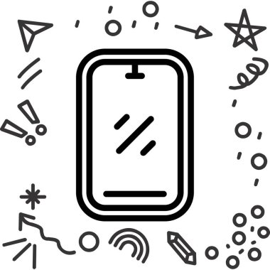 cep telefonu ikonu vektör illüstrasyonu