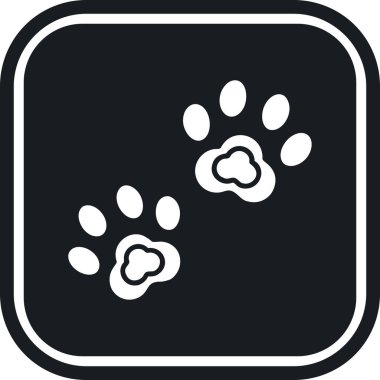 Ayak izi simgesi işareti, vektör illüstrasyonu