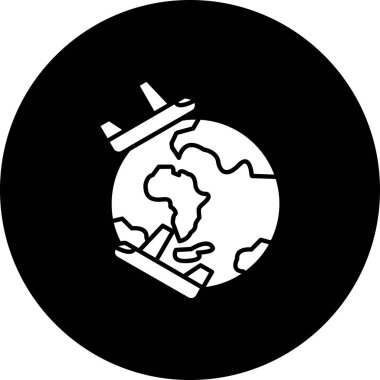 uçak ikonu vektör illüstrasyonu